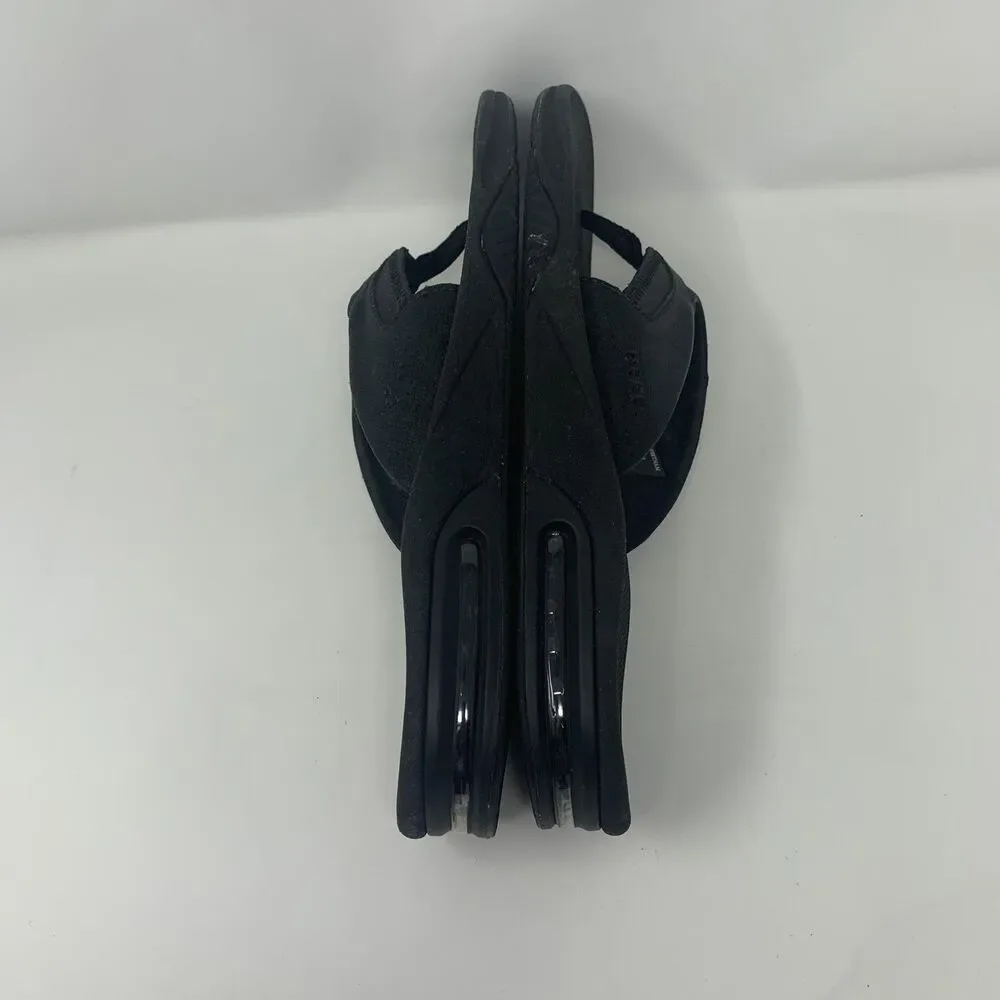 Reef Fanning Shoes Mens Size 15 Black Thong Flip Flop Sandals Comfort Casual